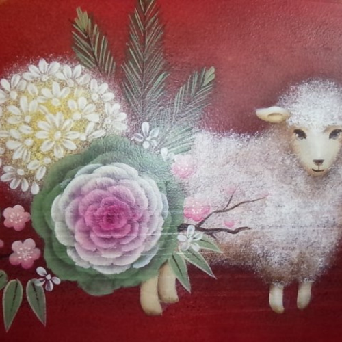 干支＊トールペイントの未のお飾り その他インテリア雑貨 kazamidori