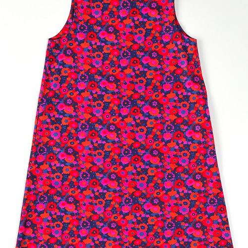 ♥♥ 発色の美しいイタリア製コットン生地使用 花柄ワンピース  