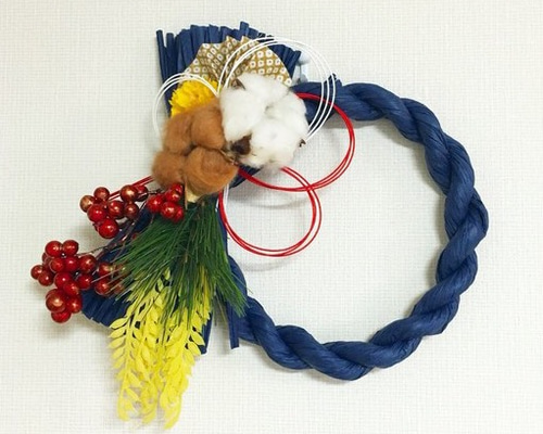 花しめ縄（穰）】 お正月飾りお正月リースしめ飾り しめ縄・しめ飾り