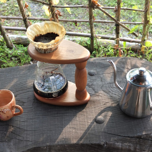 展示品SALE コーヒー染めのドリップスタンド コーヒー/ドリップ