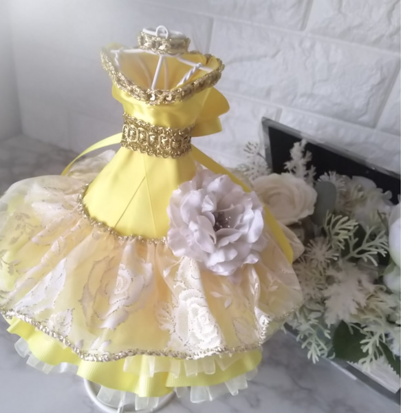 【送料無料】ウェリナリボンドールWedding Rose yellow 2枚目の画像