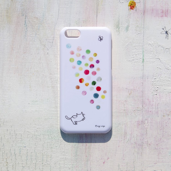 みずたまを追う猫　iPhone case(5c） 1枚目の画像