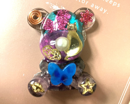 大人気 お座り くまちゃん オルゴナイト その他置物 ちゃー