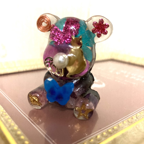 大人気 お座り くまちゃん オルゴナイト その他置物 ちゃーちゃん 通販