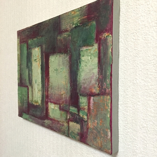 黄昏の街」 現代アート 絵画 原画 油絵 抽象画 風景画 インテリア 絵画
