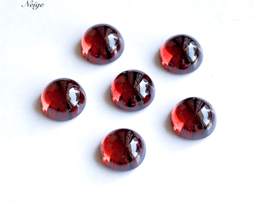 宝石質モザンビークガーネットAAA ラウンド カボション 6×6mm 1