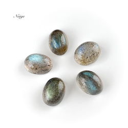 宝石質ラブラドライトAAA-　オーバル　カボション8×6mm  2粒  天然石パーツ販売 1枚目の画像
