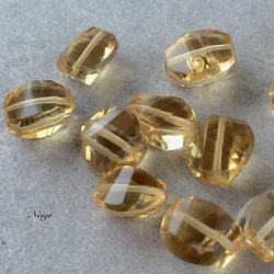 宝石質シトリンAAA- M　４面×多面カット 2枚目の画像