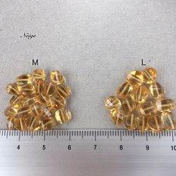 宝石質シトリンAAA- M　４面×多面カット 3枚目の画像