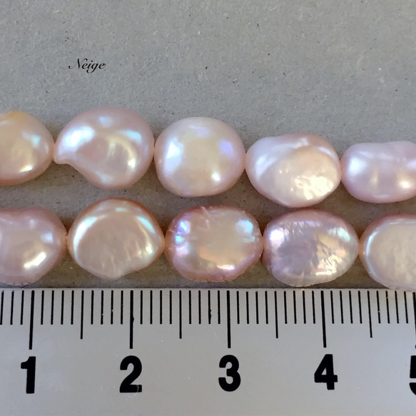 淡水真珠AA　バロック８～１０mm　ライトピンク 3枚目の画像