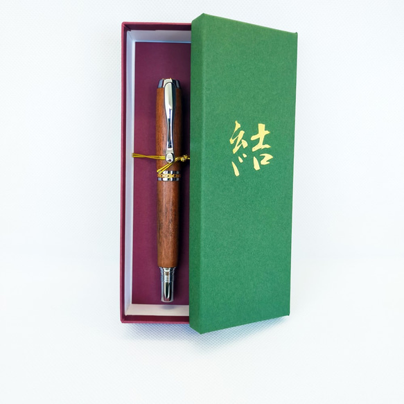 木製ボールペン/結ペンゐふう/オールナット/シルバー 6枚目の画像