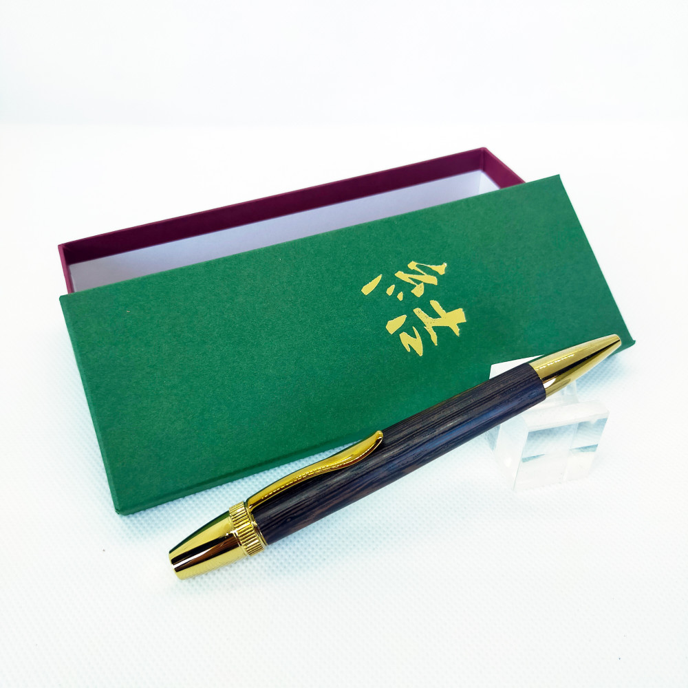 木製ボールペン/結ペンあかつき/ウェンジ/シルバー