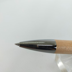 木製ボールペン/結ペンあかつき/ウェンジ/シルバー 2枚目の画像