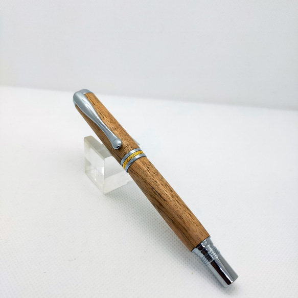 木製ボールペン/結ペンゐふう/クルミ/シルバー 2枚目の画像
