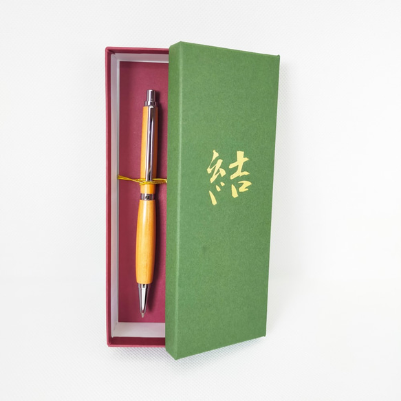 木製ボールペン/結ペン(シャープペンシル）/イチイ/シルバー 4枚目の画像