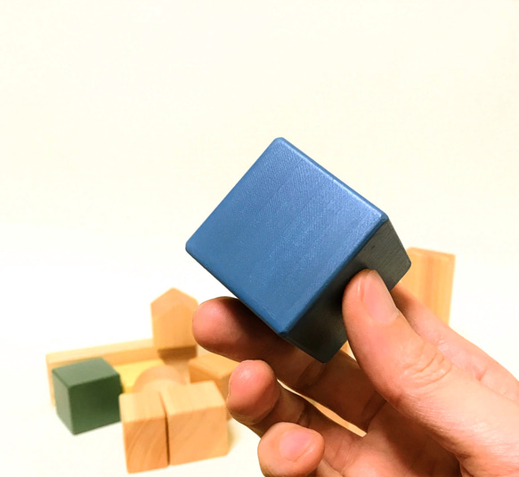 つみきブロック～七色仕上げ～(ひのきの積み木) 4枚目の画像