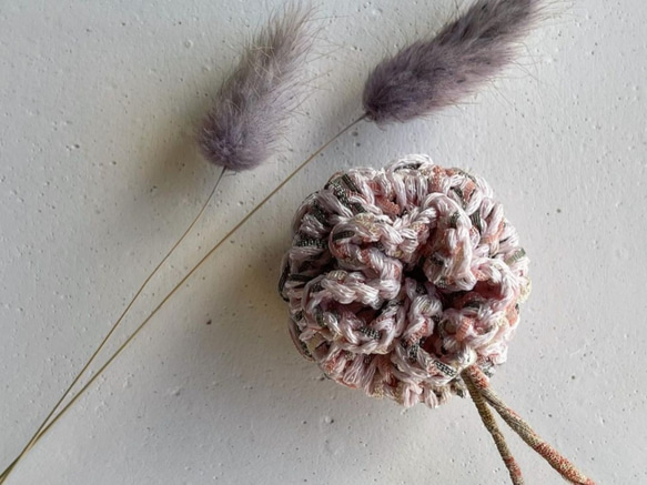 Knitting 生命之花束口袋 - 粉粉鈴鐺花 第1張的照片