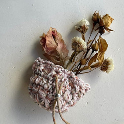 Knitting 生命之花束口袋 - 粉粉鈴鐺花 第2張的照片