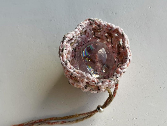 Knitting 生命之花束口袋 - 粉粉鈴鐺花 第6張的照片