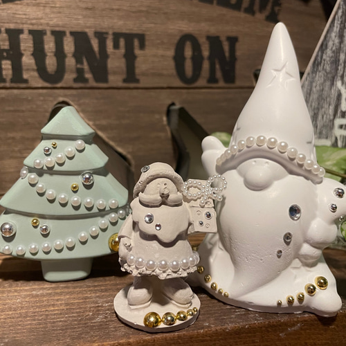 アロマストーンXmasオブジェセット アロマストーン Xmas3点セット 特大トムテ×Xmasツリー×小人サンタ 無料