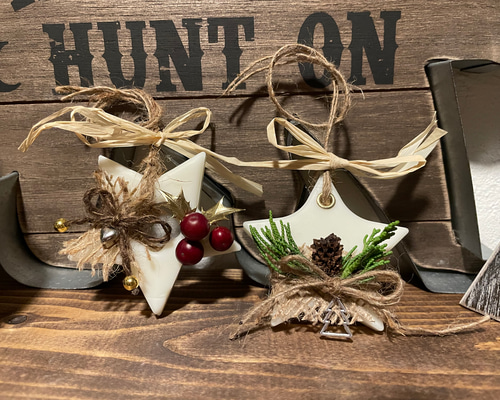 Xmasアロマワックスサシェ 2個セット 星型 レモングラス×セージの香り