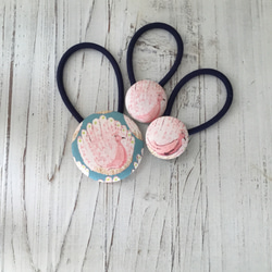 お名前入り ヘアゴム 野球ボール 名入れ チーム 卒団 団体 卒業