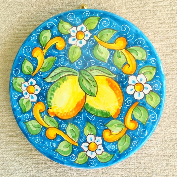 鍋敷き 20cm POG009 マヨリカ焼き イタリア陶器 その他キッチン小物