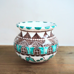 食器にもなる陶器製プランター 6種類   マヨリカ焼き  イタリア陶器　鉢カバー 花瓶 ポット 4枚目の画像