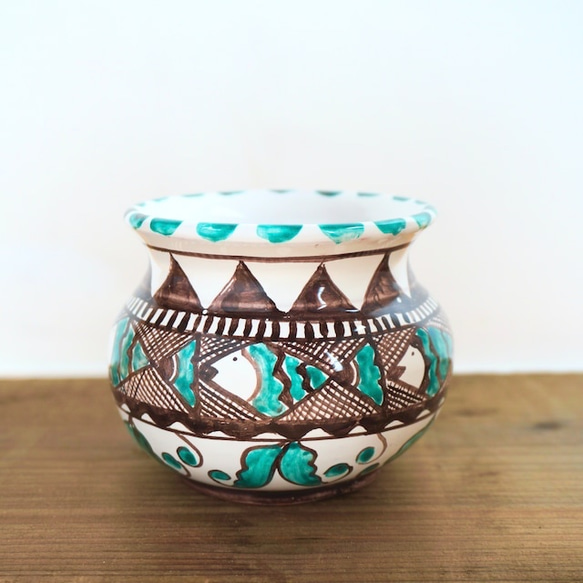 食器にもなる陶器製プランター 6種類   マヨリカ焼き  イタリア陶器　鉢カバー 花瓶 ポット 3枚目の画像