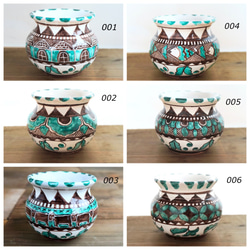 食器にもなる陶器製プランター 6種類   マヨリカ焼き  イタリア陶器　鉢カバー 花瓶 ポット 2枚目の画像