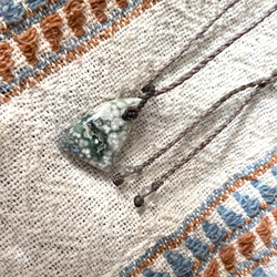 モン族“スピリットロック”×カレンシルバーヘンプマクラメネックレス①