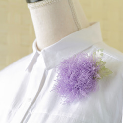 【遠州織物・アップサイクルジュエリー】糸菊のコサージュ 8枚目の画像
