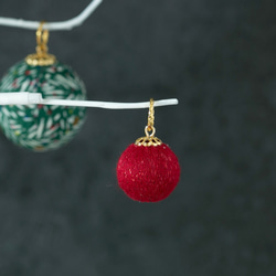 ☆12月中旬発送☆布珠と糸珠のクリスマスオーナメントセット　A　＜卓上サイズ・31個＞ 3枚目の画像