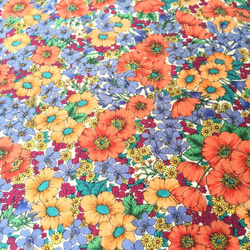 【イヤリング可】　Hexagon ピアス　＜Liberty Fabric・Gloria Flowers＞ 5枚目の画像