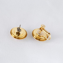 【耳環接受】金色鏡框耳環D耳環 第2張的照片