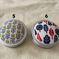 北欧柄くるみボタン　マカロン缶　ピルケース　お好きな柄2個セット 4枚目の画像