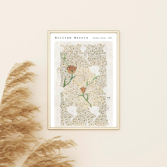 ウィリアムモリス Garden Tulip / アートポスター William Morris A3 縦長 チューリップ 1枚目の画像