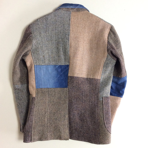 ビンテージハリスツイード パッチワークジャケット(限定サンプル作品  