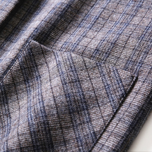 気取らないお洒落が叶うフード付ウールコート チェックコート 191101-3