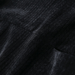華麗で上質な存在感　シェニール織生地ワンピース　秋冬ワンピース　ストライプ　ブラック201202−4 5枚目の画像