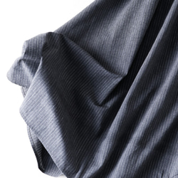 コーデが広がるストライプスカート　ギャザースカート　裾タック入り　アシンメトリースカート　リネンスカート210802-2 5枚目の画像