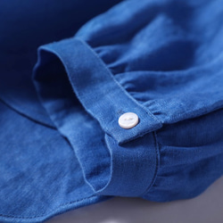 Botham 襯衫亮藍色 210806-4，以其質感和輪廓打造時尚秋季造型 第5張的照片