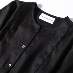 Botham 襯衫式襯衫黑色 210806-5，以其質感和輪廓打造時尚秋季造型 第2張的照片
