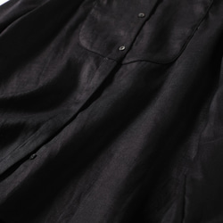 Botham 襯衫式襯衫黑色 210806-5，以其質感和輪廓打造時尚秋季造型 第6張的照片