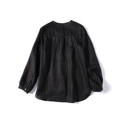 Botham 襯衫式襯衫黑色 210806-5，以其質感和輪廓打造時尚秋季造型 第9張的照片