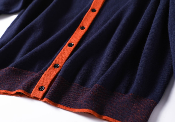 ★現貨★ 只需隨意披上，即可打造明亮歡快的造型。 100%羊毛開襟衫。同色系開襟衫 210901-1 第5張的照片