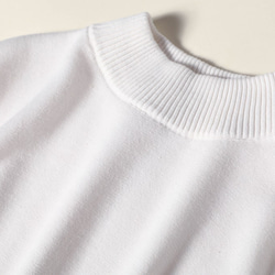 100% 純棉內衣針織小高領毛衣，有 11 種顏色，讓您每天都想穿！米白色211001-01 第2張的照片
