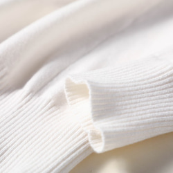 100% 純棉內衣針織小高領毛衣，有 11 種顏色，讓您每天都想穿！米白色211001-01 第5張的照片