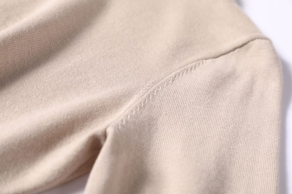 100% 純棉內衣針織小高領毛衣，有 11 種顏色，讓您每天都想穿！法國米色211001-02 第8張的照片