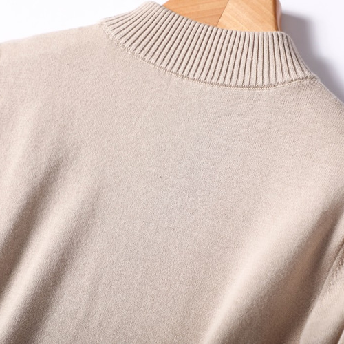 毎日身に着けたい コットン100％下着ニットモックネックセーター11